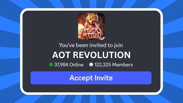 How to Join AOT REVOLUTION Discord Server (QUICK & EASY)