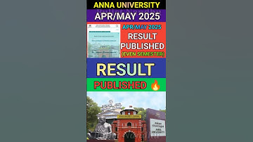Anna University Apr/May 2025 Results Published🔥#annauniversity #regulation2021 #r2021 #result #au