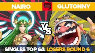 Nairo vs Glutonny - Ultimate Singles: Top 64 Losers Round 6 - Genesis 7 | Palutena vs Wario