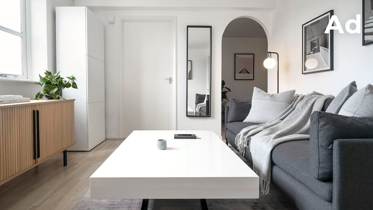 My Minimalist Micro Apartment Makeover | 300sqft / 27.8m2 - YouTube