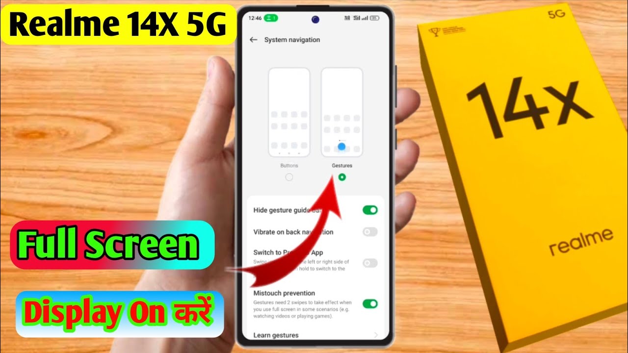 how to full screen display in realme 14x 5g | realme 14x 5g full screen display setting