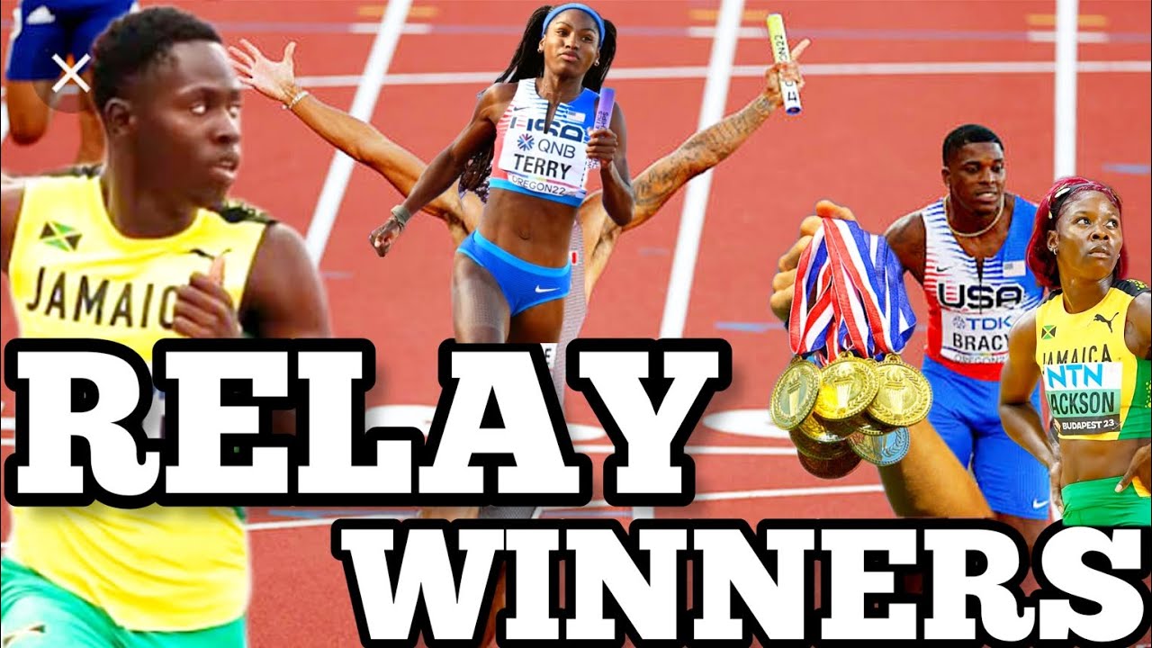 Female Relay USA Female Relay Beat Jamaica To Get Gold Jamaican Men Secured Bronze ...