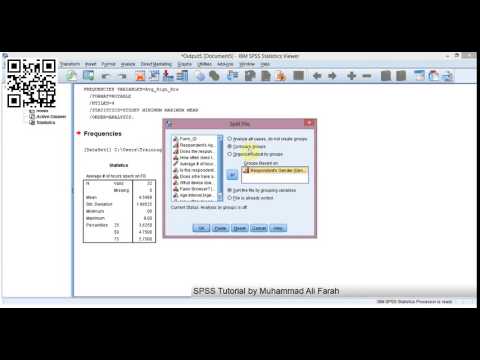 ▶ SPSS Statistics  Lesson 22 Select Case & Split File Proced