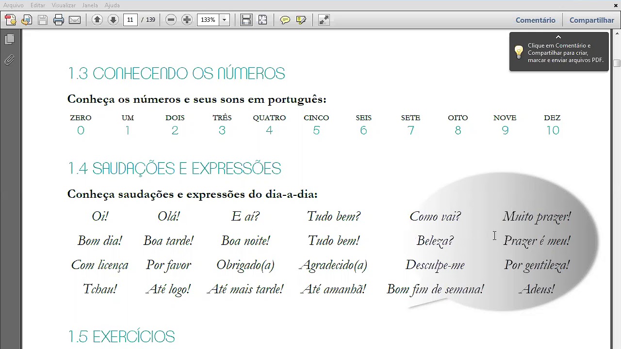 Saudações e Expressões em Português/Greetins and Expresstions in