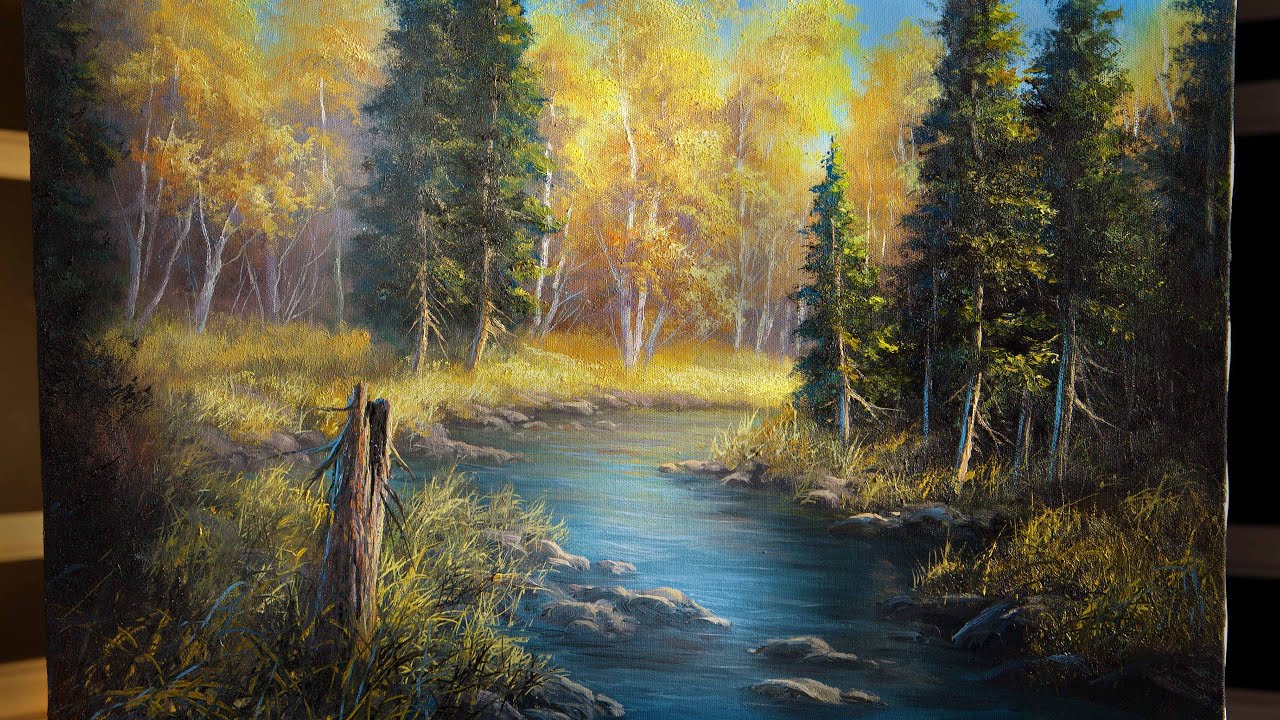Autumn River - Landscape Painting - YouTube