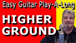 HIGHER GROUND - Key of G - EASY GUITAR PLAY-A-LONG LESSON - Cover Profile