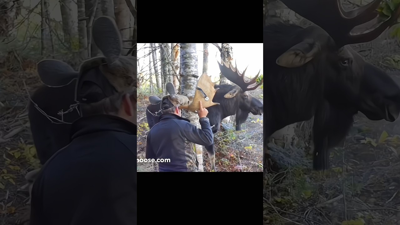 🫎 A Moose Came REALLY Close to Me… Then Ran Away in Fear! 😱😂#challenge#chasse#moose#bear#hunting#