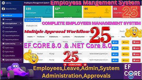EP 25 Employees Management System With EF Core,MS SQL ASP .NETCORE,Multiple User Approval Workflows💥