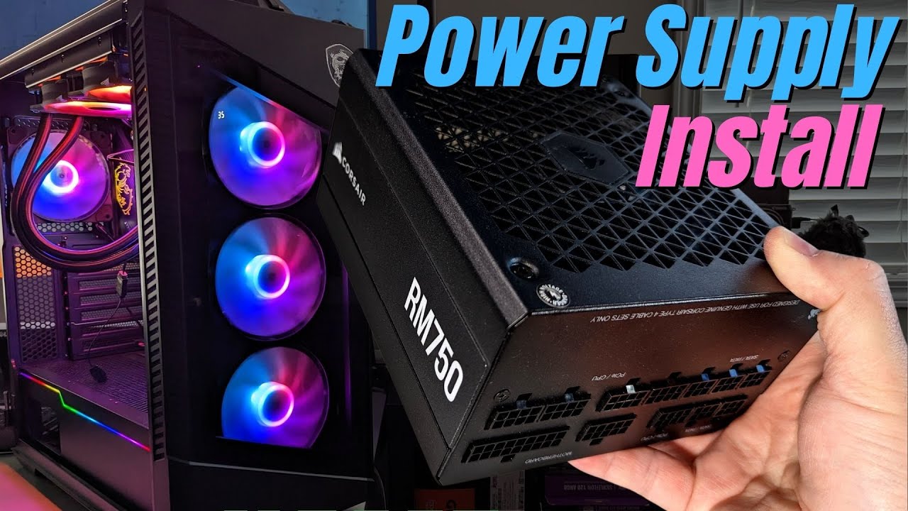 Arrowhead aspekt stum Power Supply Installation & Cable Connections to Motherboard (Corsair RM750  PSU) - YouTube