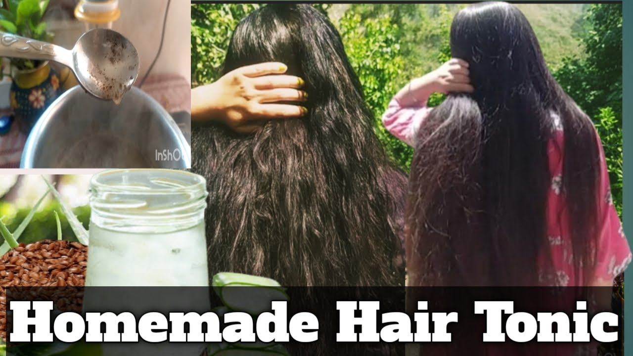 Homemade Hair Tonic For Hair growth flexseed and alovera for hair