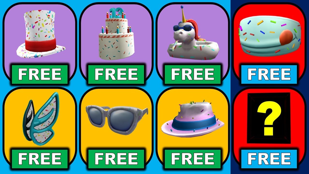 Get The Cake Mask All Accessories Roblox 13th Birthday Youtube - roblox birthday invitation how to get robux zephplayz