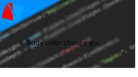 Roblox studio: How to make  customized character body color change (Gui) part 1