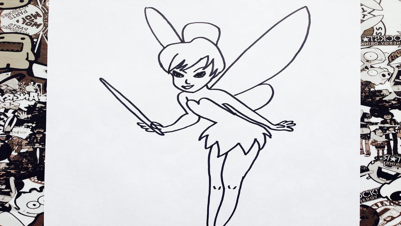 Como dibujar a tinkerbell paso a paso | how to draw tinkerbell | como  desenhar tinker bell - thptnganamst.edu.vn