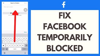 How To FIX Facebook Temporarily Blocked Error (2024)