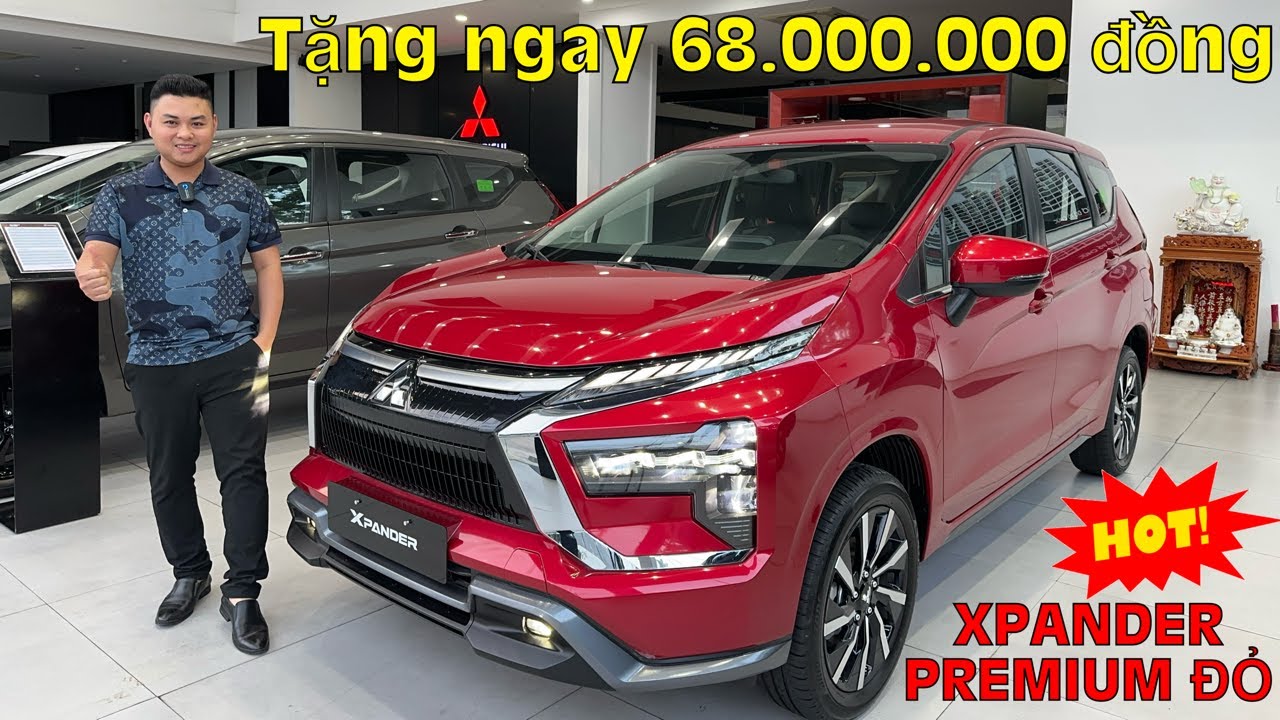 [Xe có sẵn giao kịp trước Tết 2026] Mitsubishi Xpander AT Premium màu đỏ và màu đen | Tặng 68 triệu