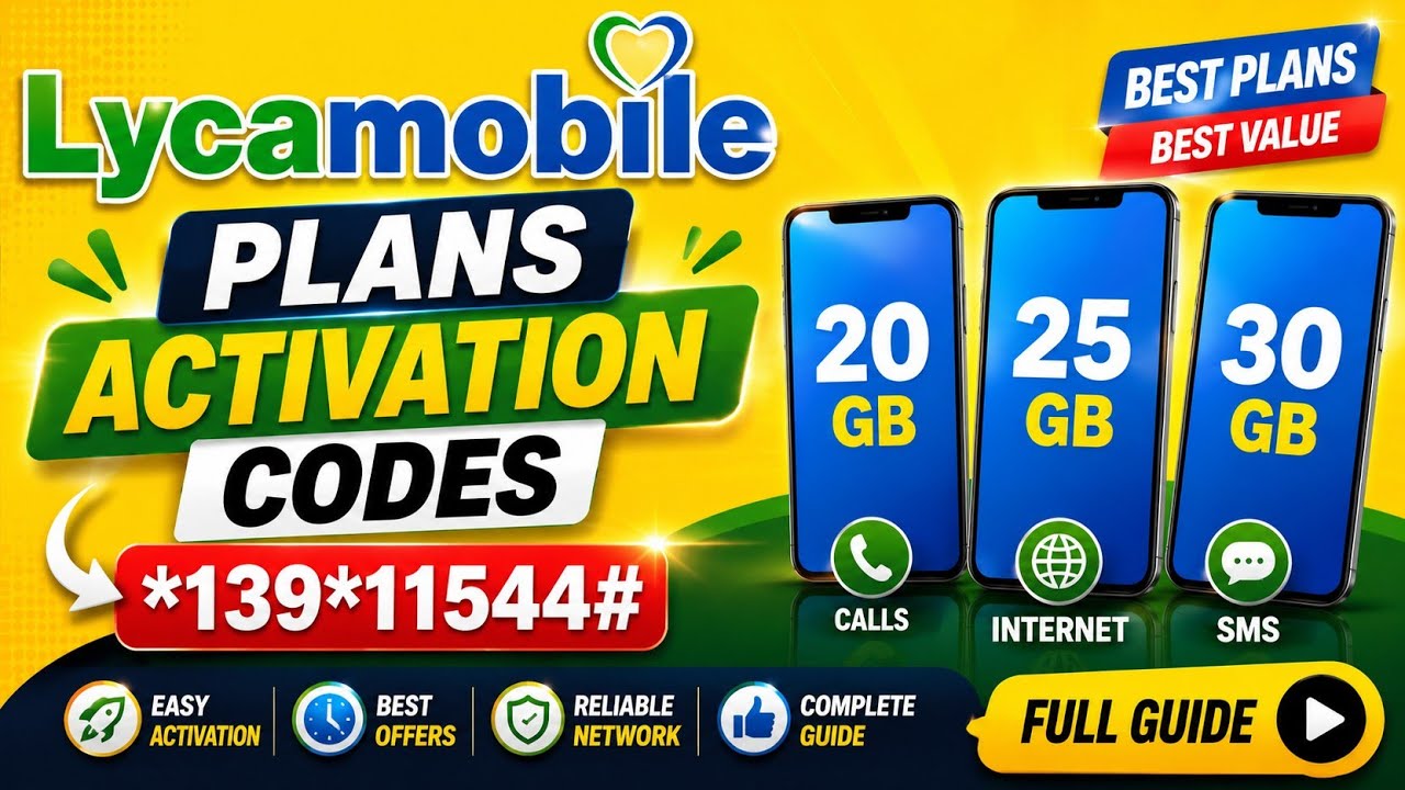 Lyca mobile data Plans | Lyca mobile all Internet data plans Activation Code