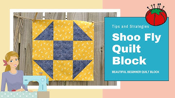 How to sew an easy QUILT BLOCK that looks difficult | Shoo Fly | Basic quilt block for beginners