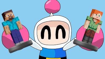 Steve and Alex Amiibo Unboxing (Feat, Bomberman)