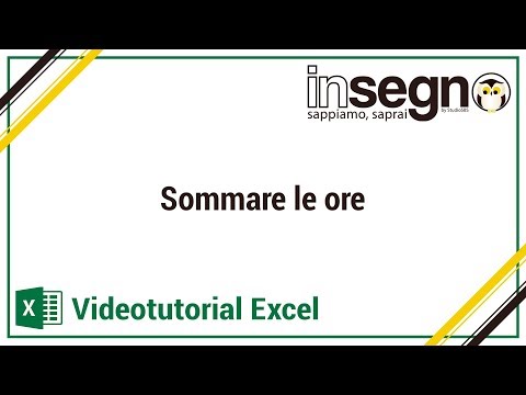 Excel Sommare le ore