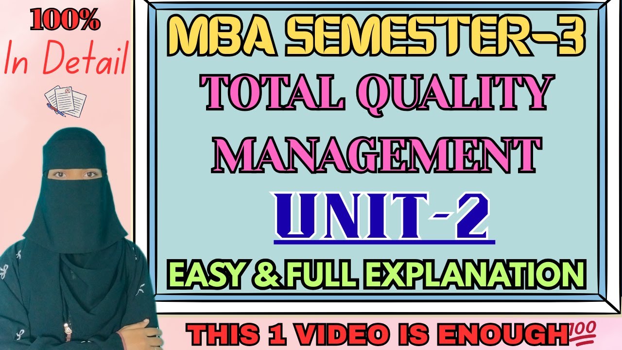TQM UNIT-2 Full Explanation💯✅| 2026 O.U | MBA SEM-3 |💯Full Marks | TOTAL QUALITY MANAGEMENT UNIT-2