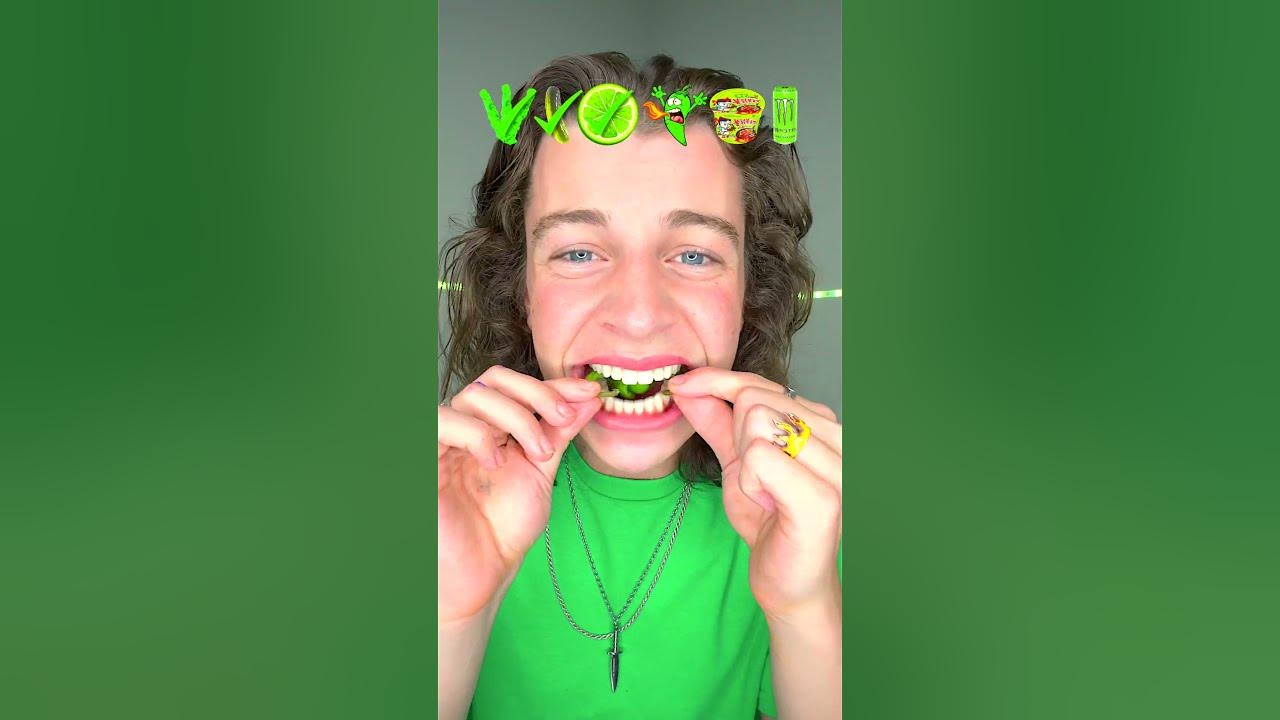 Spicy Green Food ASMR!? 🥵