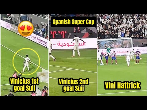 😍Vinicius Jr did Ronaldos celebration 2 times and scored Amazing Hat trick in Spanish super cup