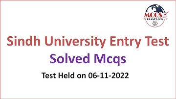 Sindh University Entry Test Solved MCQs 2022 | Sindh University Testing Center | Mcqsplanet Official