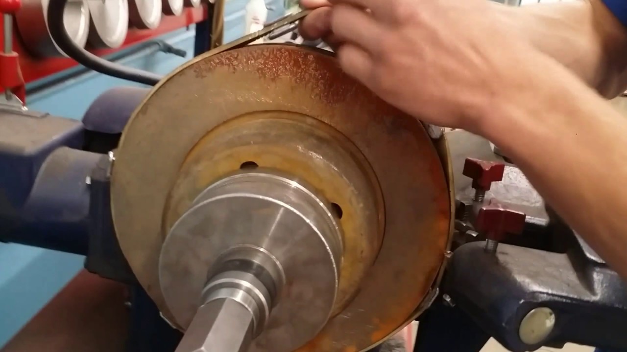 Resurfacing a brake rotor part 1. - YouTube