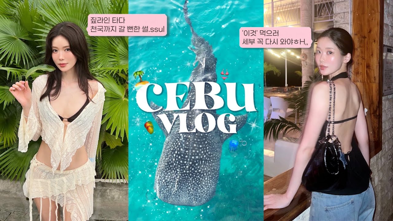 정신없이 몰아치는 세부여행 브이로그🐠 세부에 가면 꼭 해야할 것들! 첫 캐녀닝, 고래상어, 막탄리조트, 프라이빗 호핑까지🤿🫧