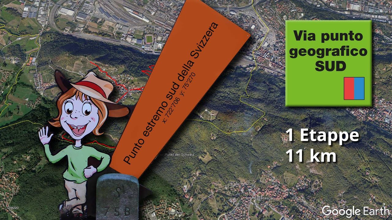 Zum südlichsten Punkt der Schweiz in 2 Minuten - ein virtueller Flug