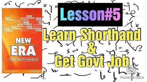 Lecture#5 |Exercise No.1| Pitman Shorthand New Course and Key by Irfan Aslam