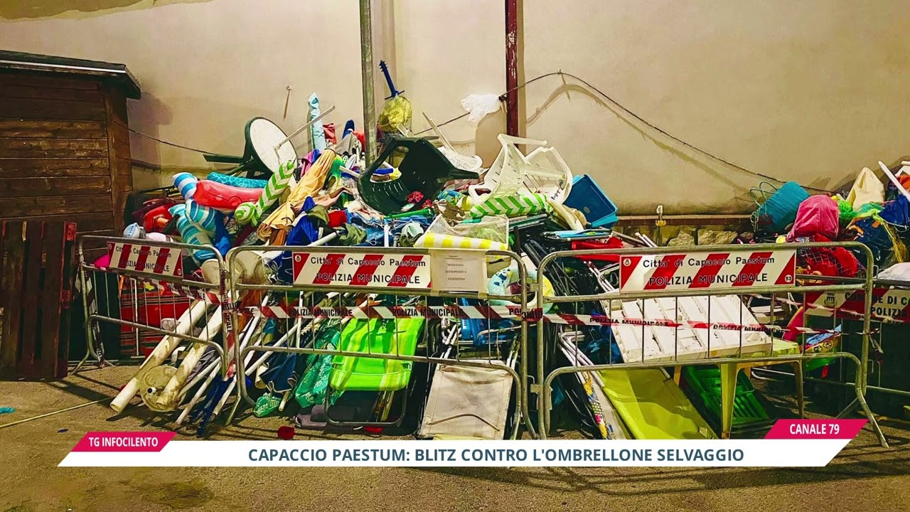 Capaccio Paestum, blitz nella notte contro gli ombrelloni segnaposto