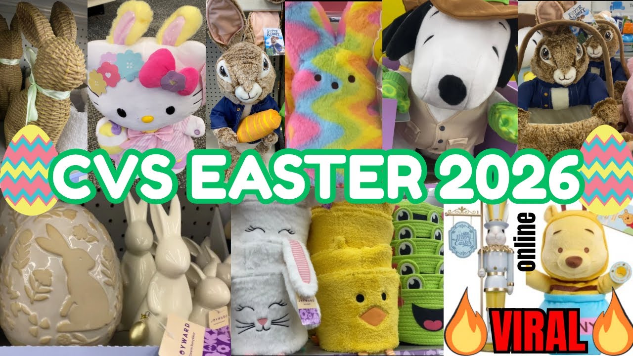 🐣CVS Easter 2026 First Look!! Baskets Full Of Goodies! Viral Peeps, Nutcrackers, Snoopy, & Winnie