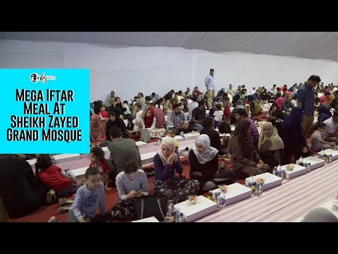 Mega Iftar Meal At Sheikh Zayed Grand Mosque In Abu Dhabi | Curly Tales | Curly Tales