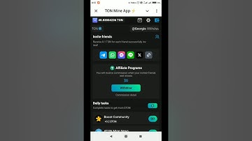 Ton mine App Telegram bot |  How to collect Daily login Day 1 reward in Ton mine App free Ton Miner 