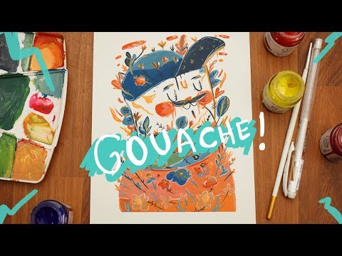 Todo sobre el GOUACHE y CÓMO PINTAR - Andreaga