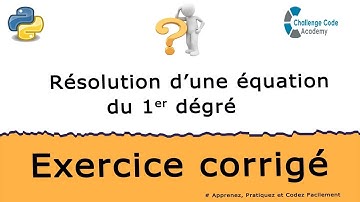 Exercice corrigé en Langage Python | Résolution d