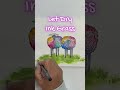 Easy Wet-in-Wet Grass Watercolor + Ink Details | Beginner Tutorial #youtubeshorts #shorts