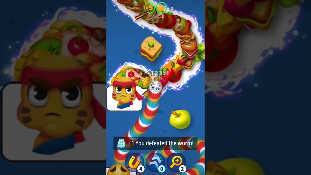 Wormzone pro slither snake hungry mode on 