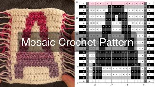 Mosaic Crochet Letter A Pattern