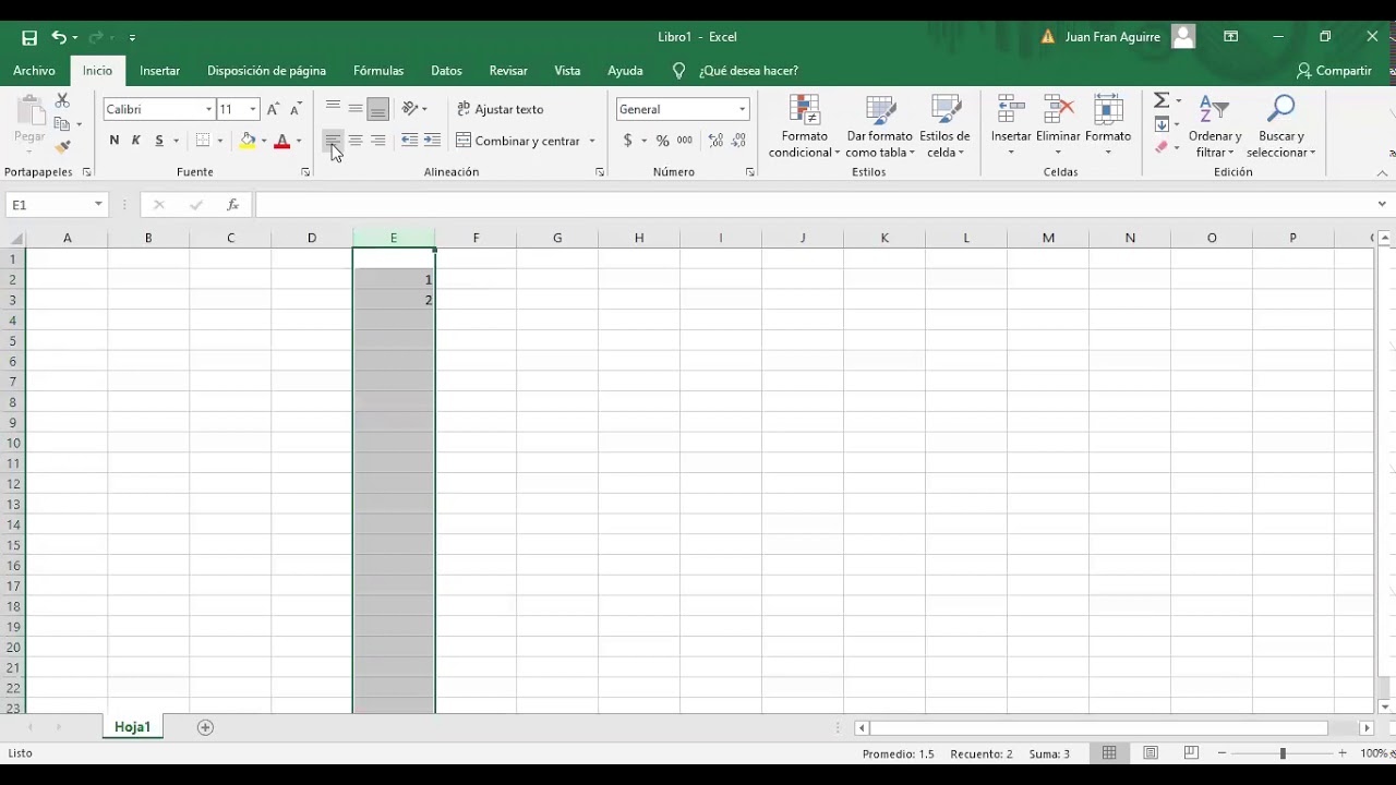 Como Colocar Numeros De 1 A 100 No Excel