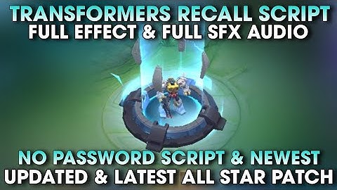 Transformers Recall Script Full Effect & Audio (No Password) | MLBB