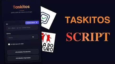 Como usar script na sala do futuro tarefas