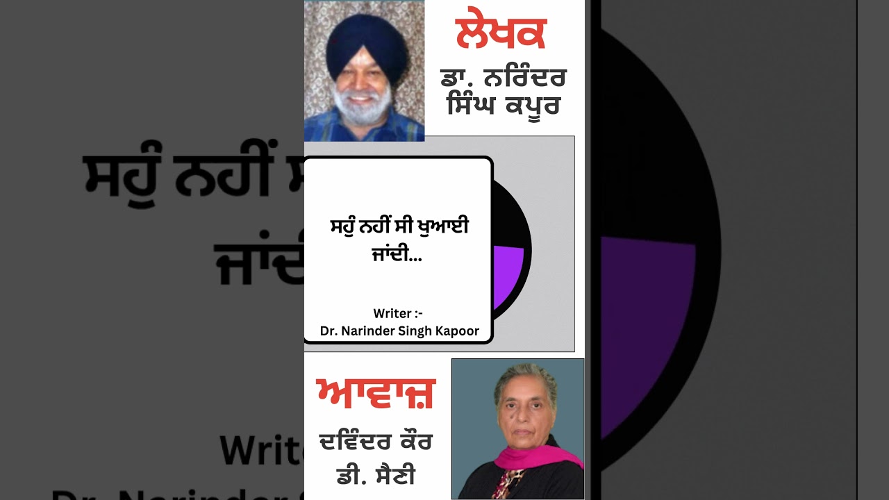 ⁣ਸਹੁੰ ਨਹੀਂ ਸੀ ਖੁਆਈ ਜਾਂਦੀ... || By : ਡਾ. ਨਰਿੰਦਰ ਸਿੰਘ ਕਪੂਰ