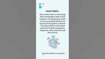 What is Mass Media ? #journalism #massmedia #masscommunication