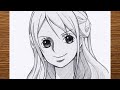 Easy Anime Drawing | How to draw Nami (from One Piece) step-by-step | 104#