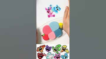 🍄What color do mixed Smiling Crtitters make?#shorts #colormixing #smilingcritters #bubba #picky