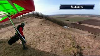 North wing Freedom hang gliding in Ålleberg 4K