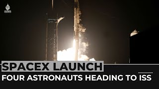 SpaceX launches US, Russia, UAE astronauts to space station