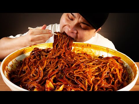 중독성있는 매운맛 레드짜장 먹방~!! Spicy black bean noodles  ASMR Mukbang(Eating Show)